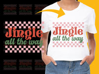 Load image into Gallery viewer, Jingle All The Way Christmas T-Shirt, Festive Holiday Graphic Tee, Unisex Xmas Shirt Gift