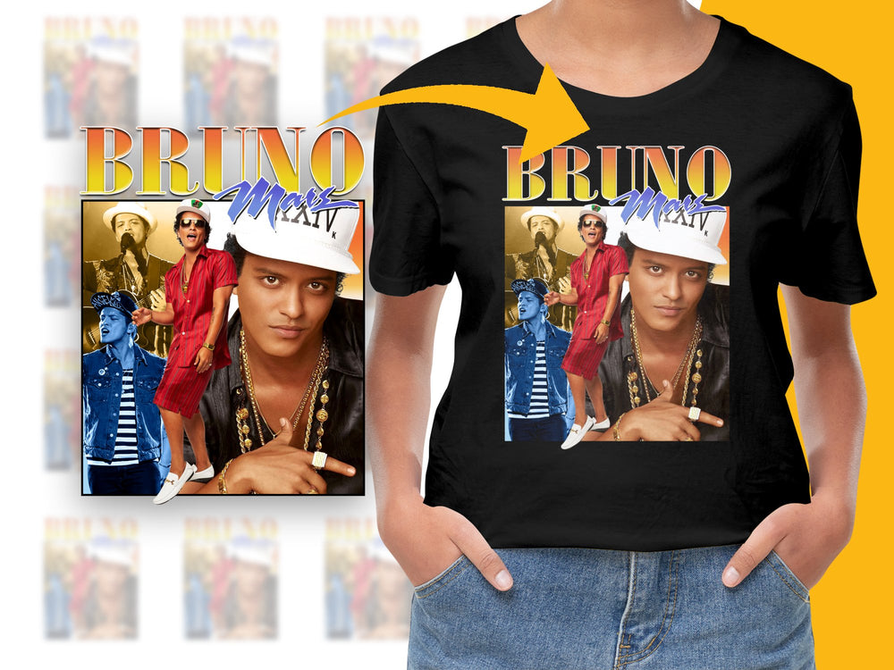 Vintage Bruno Mars T-Shirt, 90s Retro Pop Music Tee, Urban Fashion Top, Unisex Graphic Shirt
