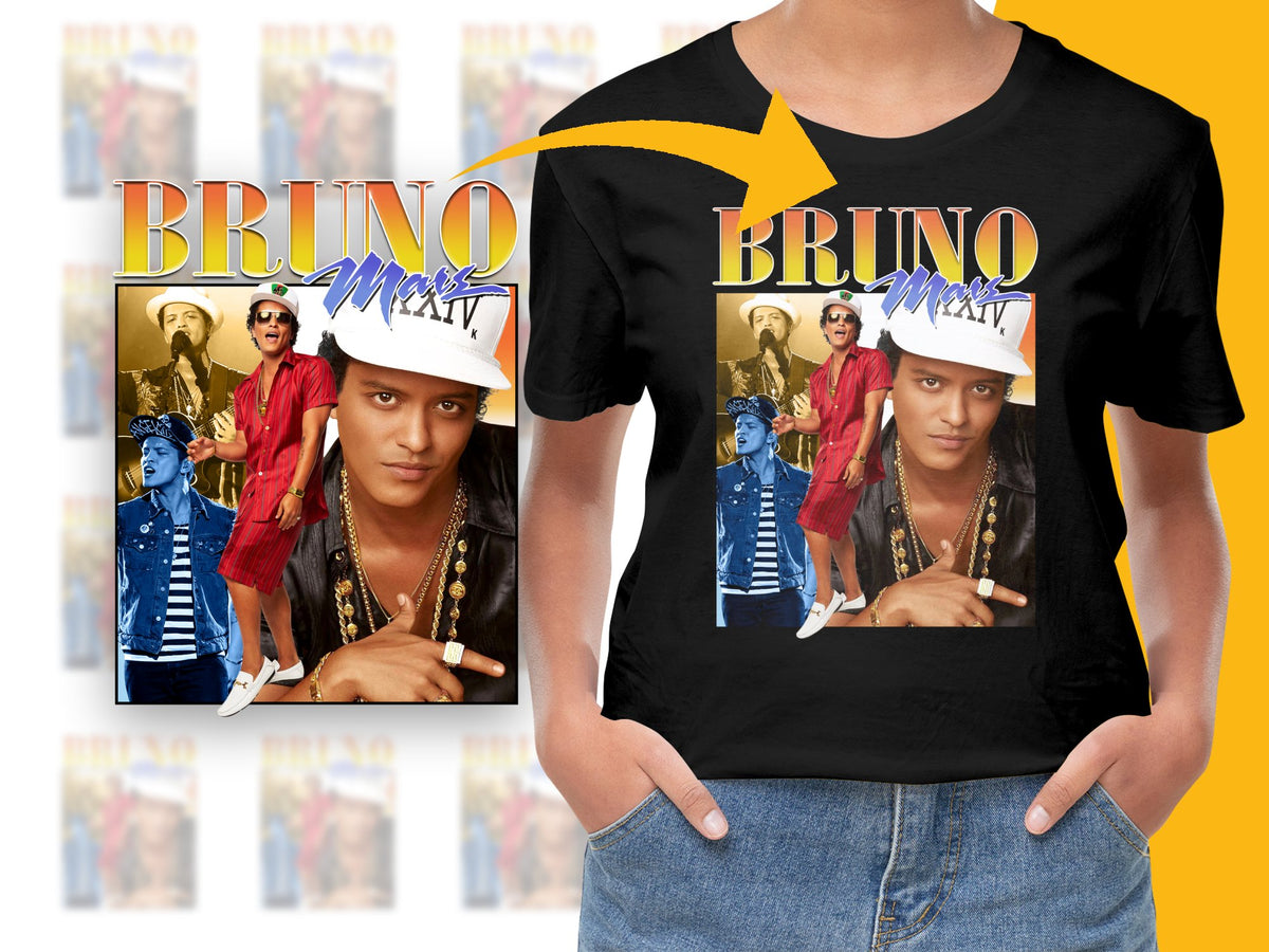 Vintage Bruno Mars T-Shirt, 90s Retro Pop Music Tee, Urban Fashion Top, Unisex Graphic Shirt