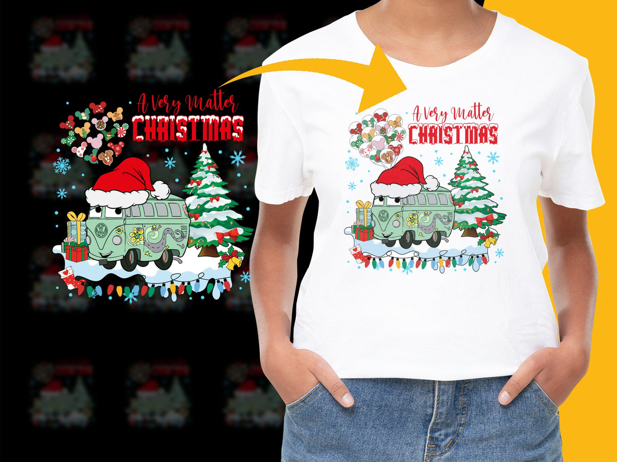 Festive Holiday T-Shirt with Vintage Truck and Christmas Trees Graphic Design, Unisex Christmas Tee