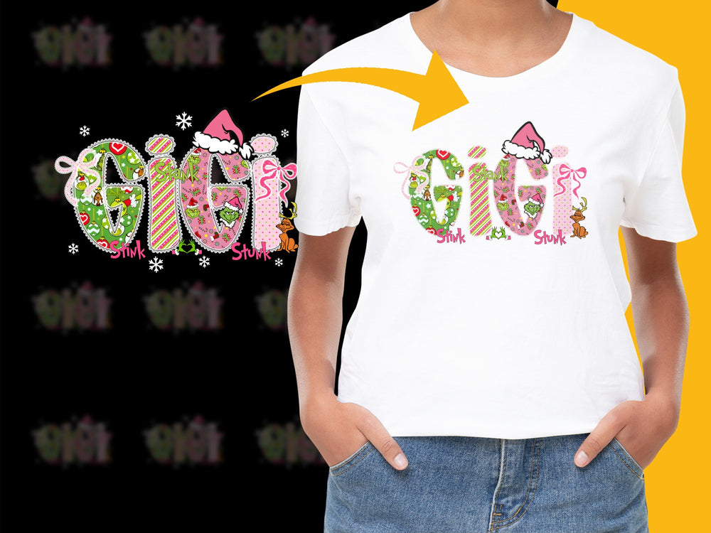 Cute Christmas T-Shirt, Santa and Candy Cane Graphic Tee, Festive Holiday Kids and Adult Apparel