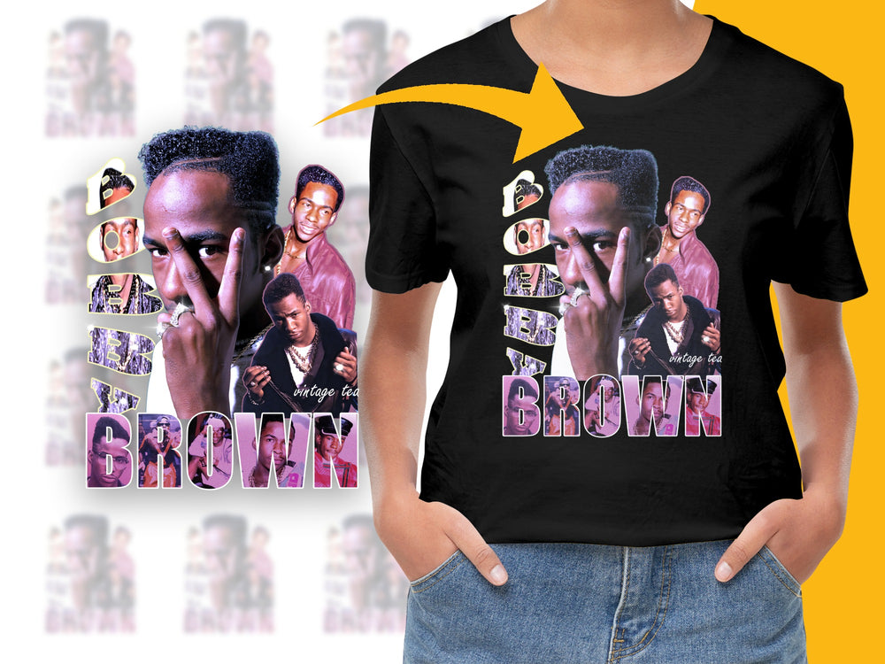 Vintage Bobby Brown Graphic T-Shirt, 90s RandB Music Tee, Retro Pop Culture, Unisex Fashion Top
