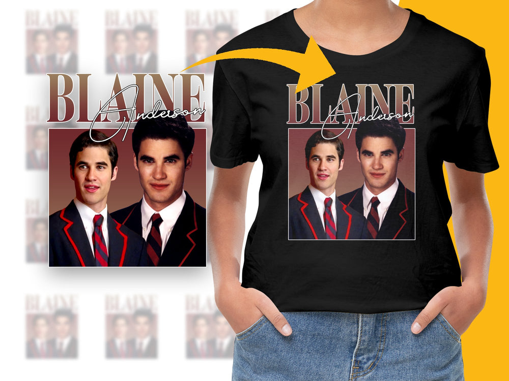 Blaine Anderson Glee Inspired Graphic T-Shirt, Unisex Vintage Tee, Fan Merch, Retro Style Top