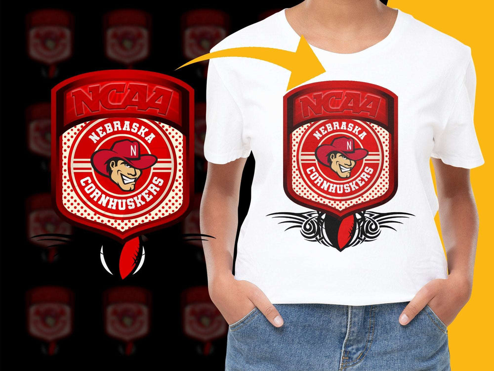 NCAA Nebraska Cornhuskers Logo T-Shirt, Red and White College Sports Tee, Unisex Fan Apparel