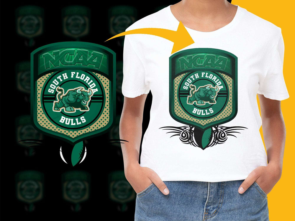 South Florida Bulls NCAA Logo T-Shirt, College Sports Team Graphic Tee, Unisex Cotton Shirt