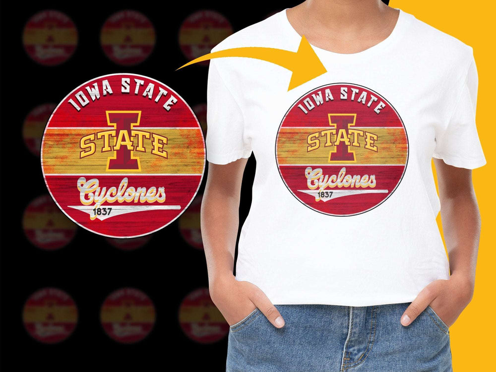 Iowa State Cyclones T-Shirt, Vintage Logo Design, College Sports Apparel, 1837 Graphic Tee