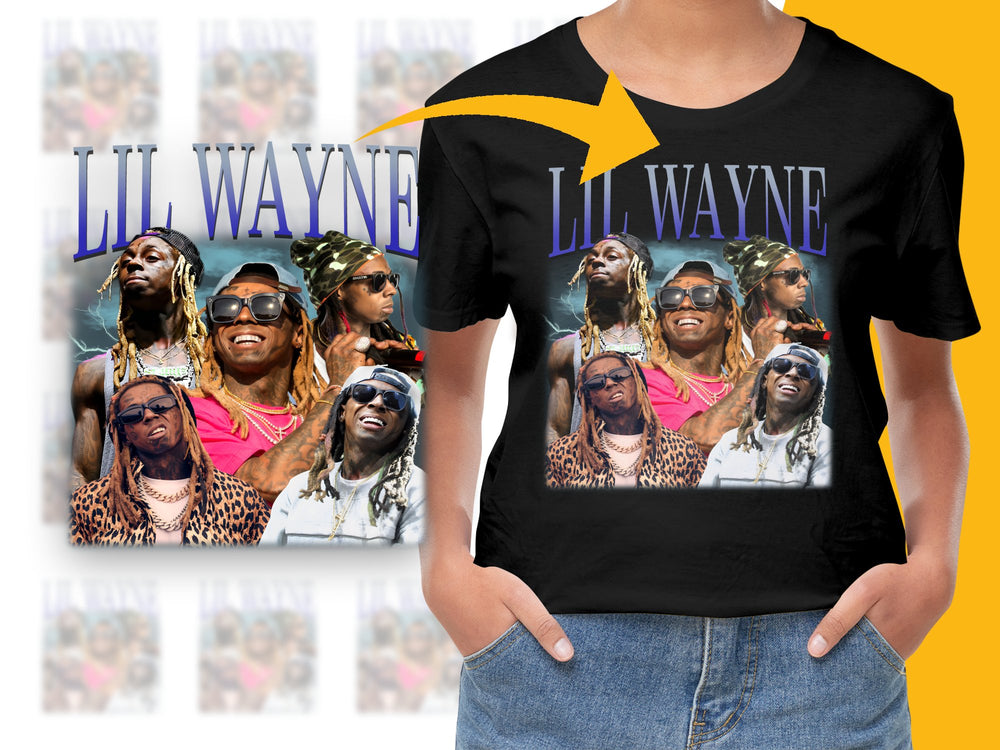 Lil Wayne Graphic T-Shirt, Hip Hop Music Tee, Artist Fan Merchandise, Unisex Black Cotton Shirt