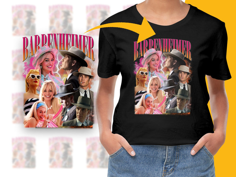 Vintage Movie Collage T-Shirt, Classic Film Characters Graphic Tee, Unisex Fashion Shirt