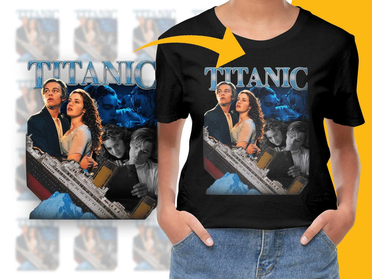 Titanic Movie Graphic T-Shirt, Vintage 90s Style, Romantic Film Tee, Unisex Cotton Shirt, Film Enthusiast Gift