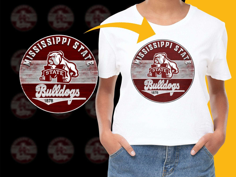 Mississippi State Bulldogs T-Shirt, Vintage College Logo, Unisex White Tee, Sports Fan Apparel, 1878 Graphic