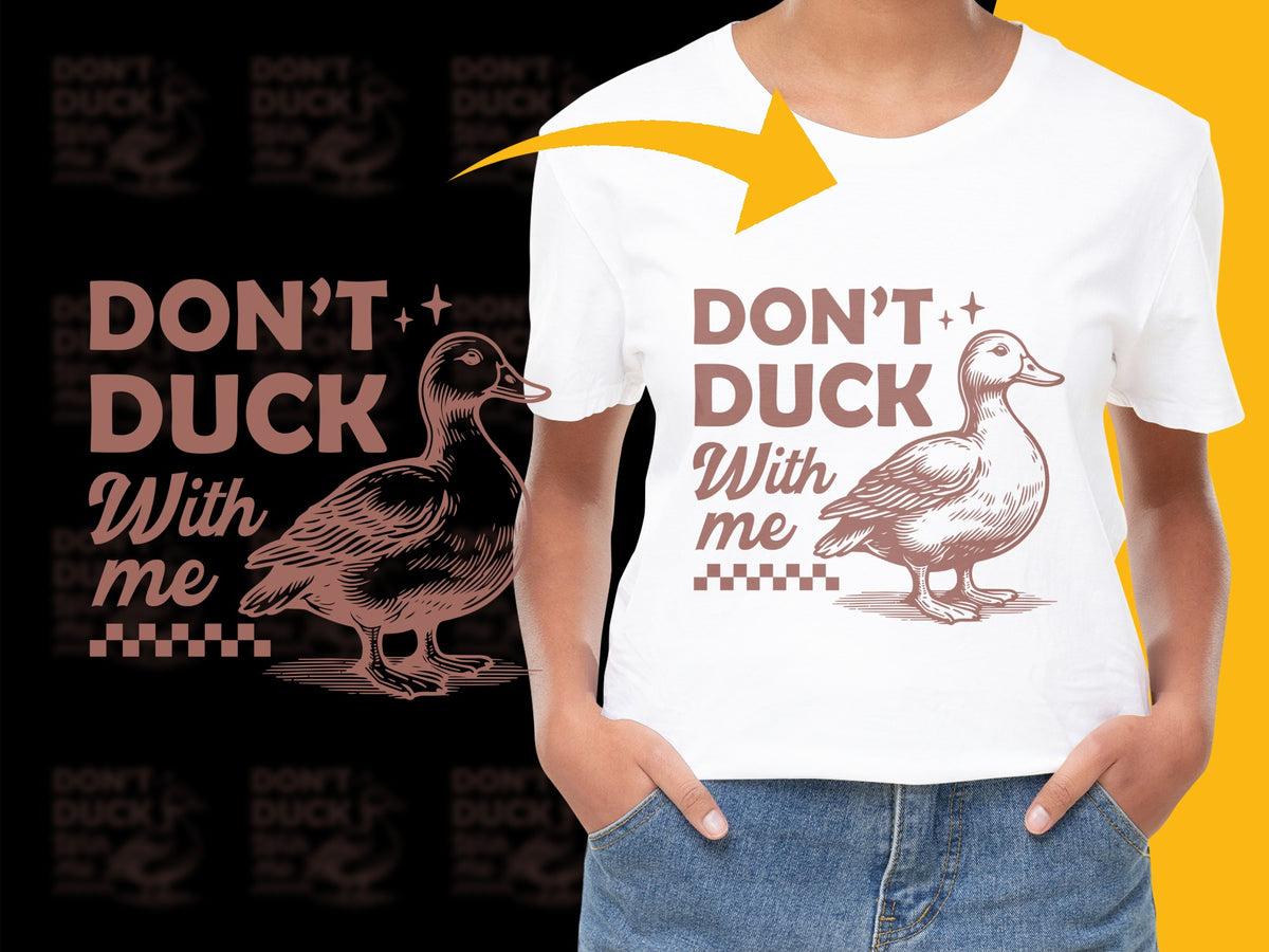 Funny Duck T-Shirt, Don't Duck With Me Graphic Tee, Unisex Cotton Shirt, Novelty Gift for Bird Lovers