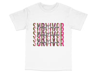 Load image into Gallery viewer, Breast Cancer Awareness T-Shirt, Pink Ribbon Glitter Graphic, Support Fight Cure Tee
