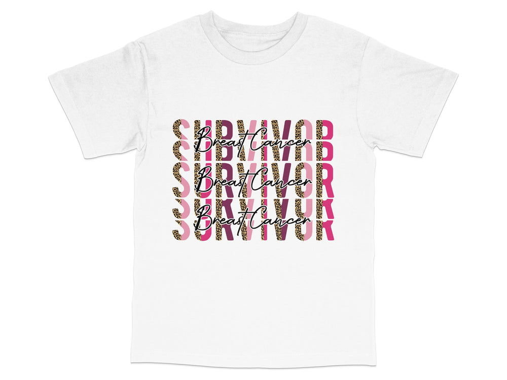 Breast Cancer Awareness T-Shirt, Pink Ribbon Glitter Graphic, Support Fight Cure Tee