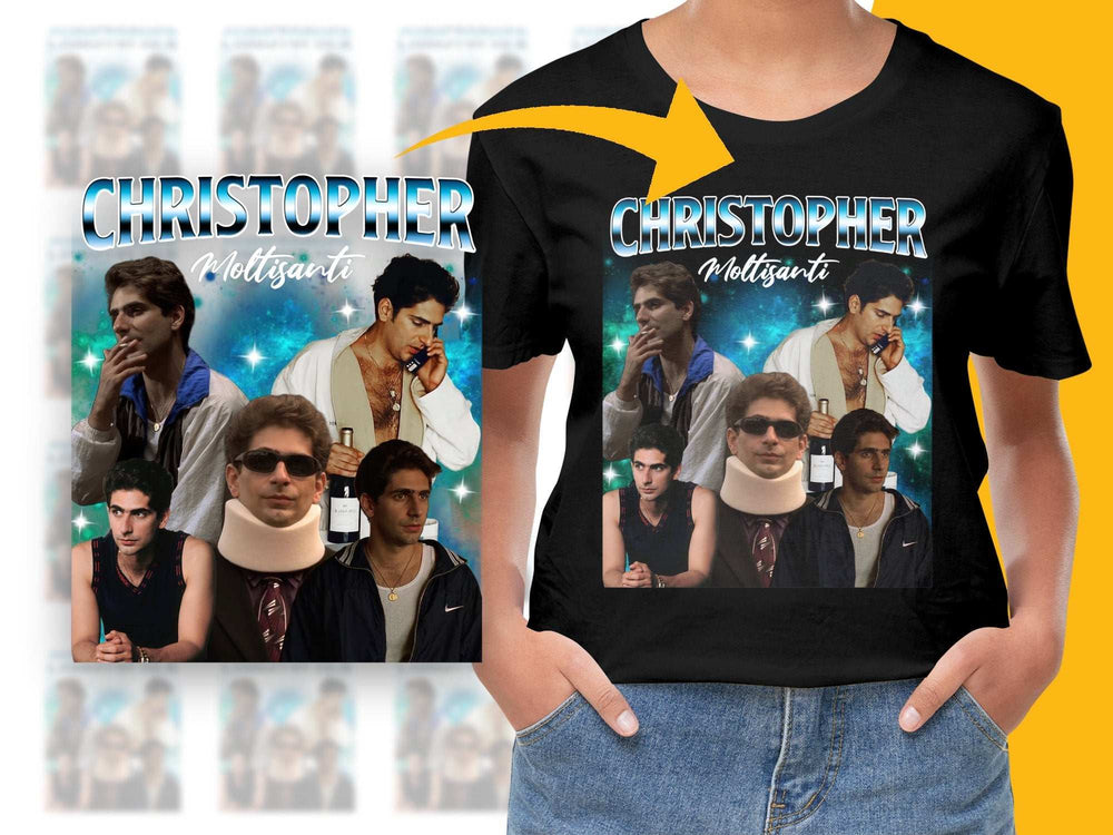 Vintage Christopher Moltisanti T-Shirt, Retro Sopranos Inspired Tee, 90s TV Show Fashion, Men's Graphic Shirt
