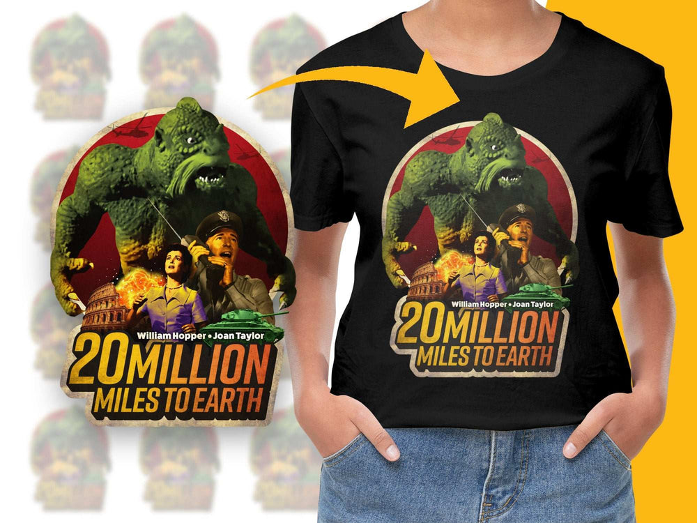 Vintage Sci-Fi Movie T-Shirt, 20 Million Miles to Earth Graphic Tee, Retro Film Poster Design, Unisex Clothing