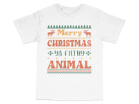 Load image into Gallery viewer, Merry Christmas Ya Filthy Animal T-Shirt, Holiday Festive Tee, Funny Xmas Shirt, Unisex Gift Idea
