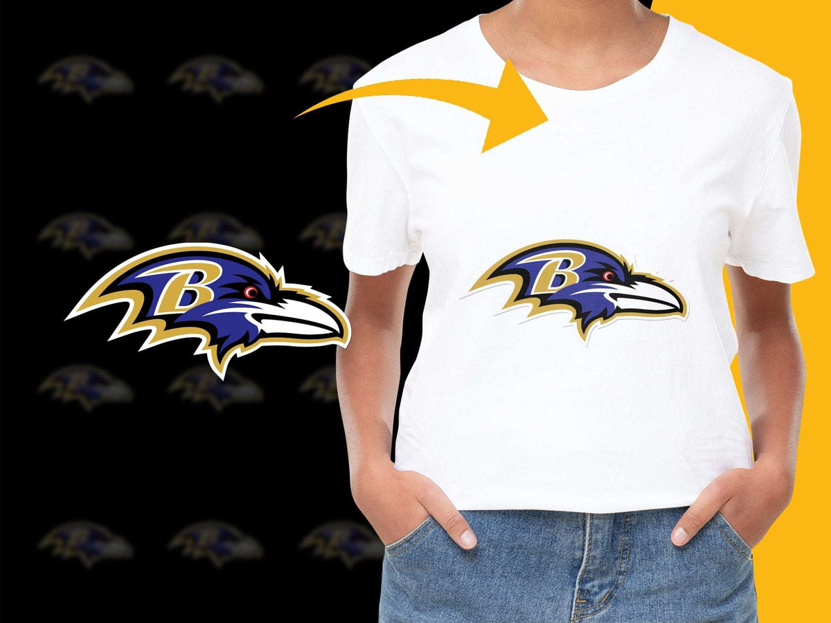 Baltimore Ravens Inspired T-Shirt, Football Team Logo Graphic Tee, Sports Fan Apparel, Unisex White Shirt