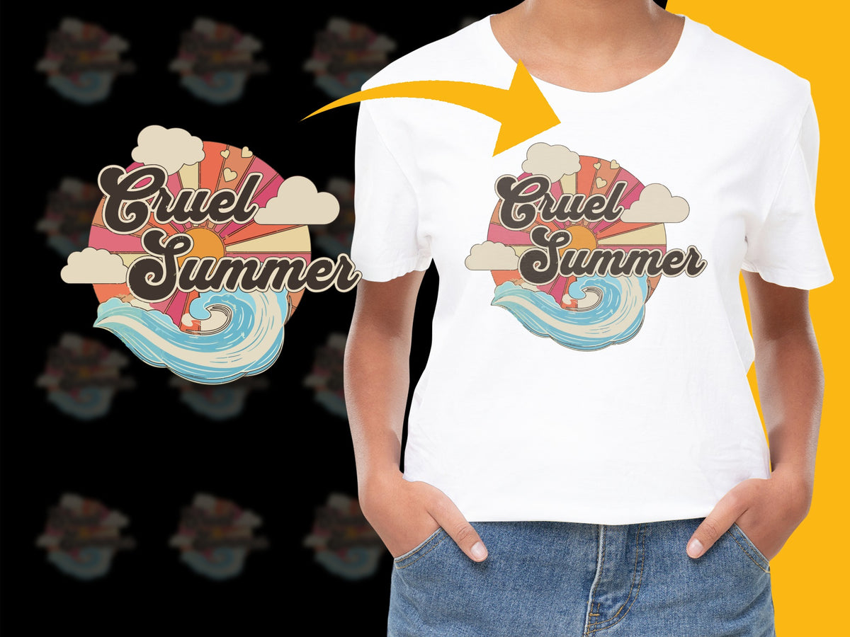 Cruel Summer Graphic T-Shirt, Retro Wave Design, Vintage 80s Style Tee, Unisex Fashion