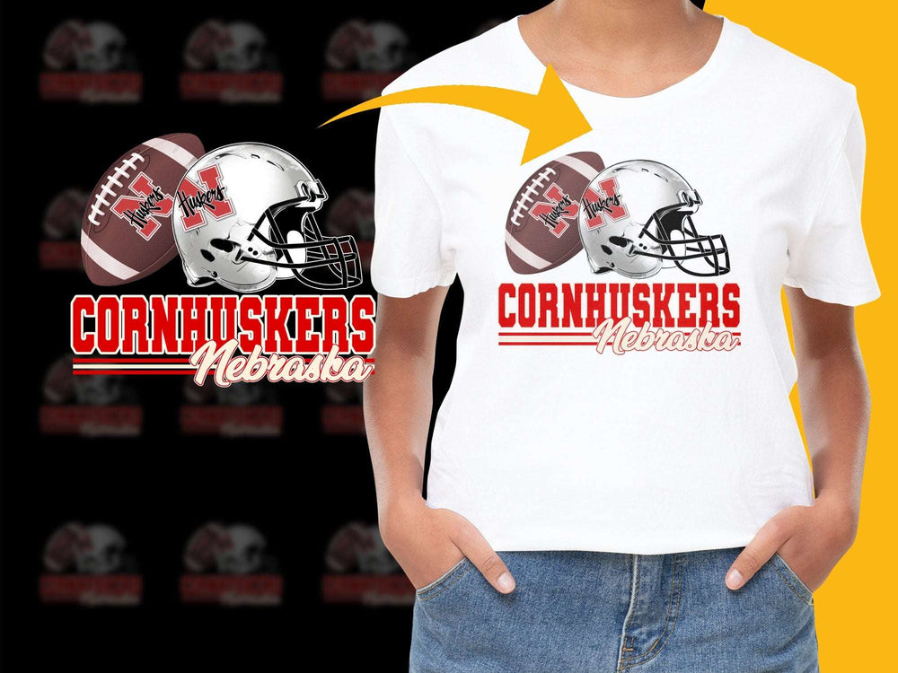 Nebraska Cornhuskers T-Shirt, College Football Fan Gear, Sports Team Graphic Tee, Unisex White Shirt