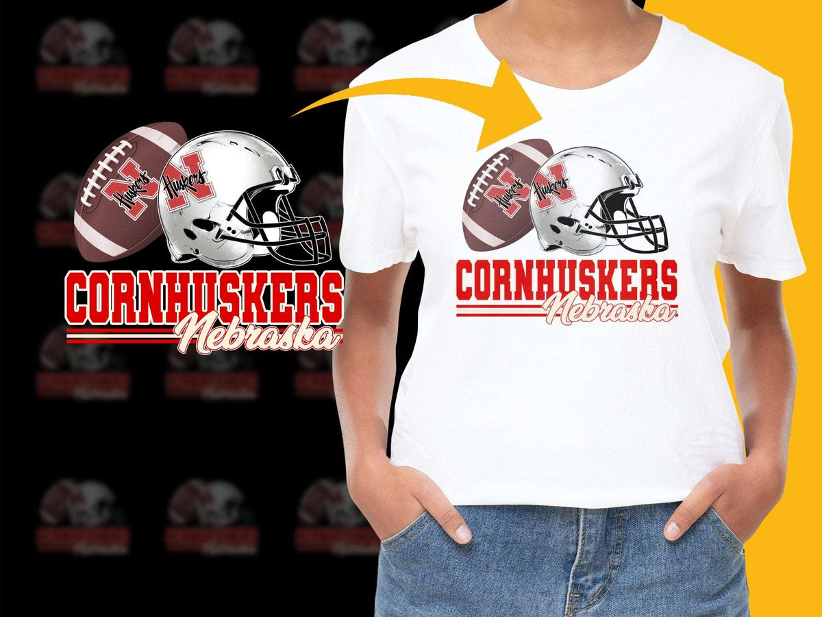 Nebraska Cornhuskers T-Shirt, College Football Fan Gear, Sports Team Graphic Tee, Unisex White Shirt