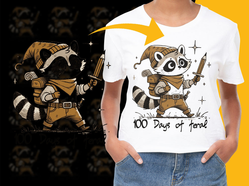 Kids Space Raccoon T-Shirt, Cute Astronaut Cartoon Animal Tee, Cotton Graphic Shirt for Children, Unique Cosmic Top