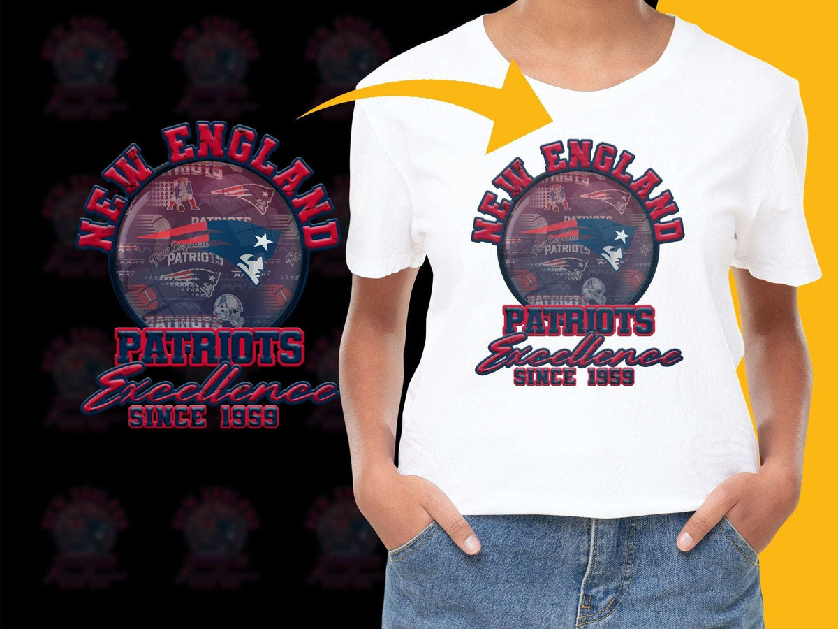 New England Patriots Excellence T-Shirt, Vintage Sports Tee, Since 1959 Graphic, Unisex Football Shirt