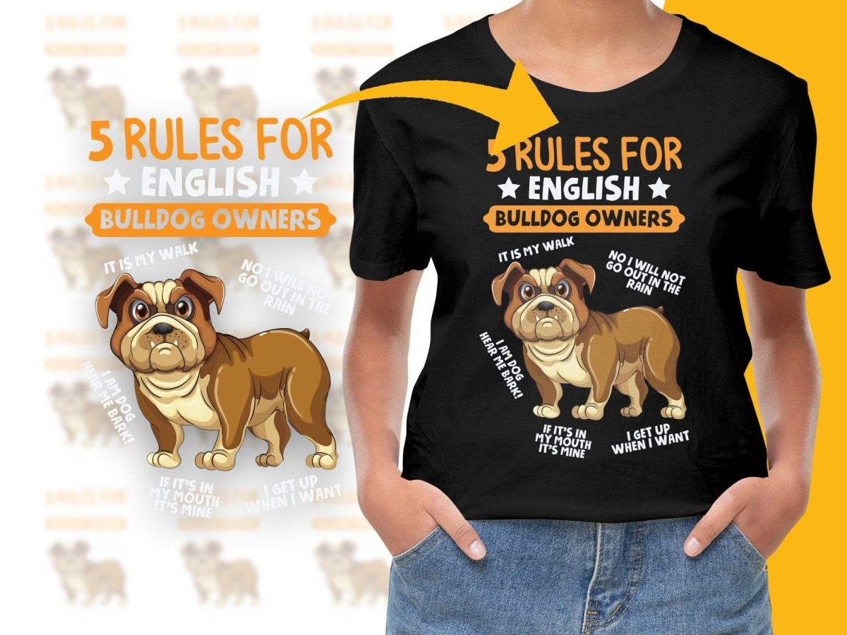 5 Rules for English Bulldog Owners PNG File - Teepew