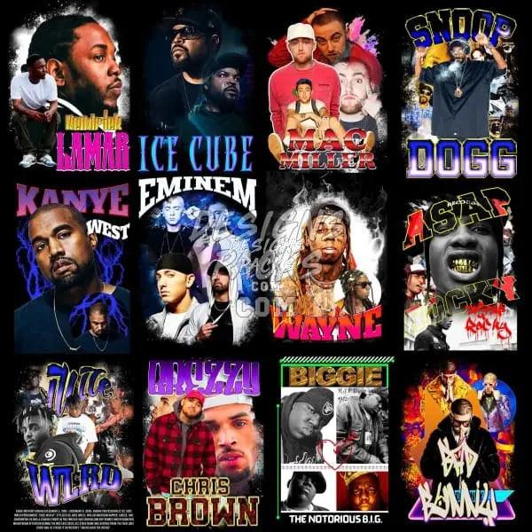 50 Hip Hop Rap Male V1 Designs Bundle PNG designspacks