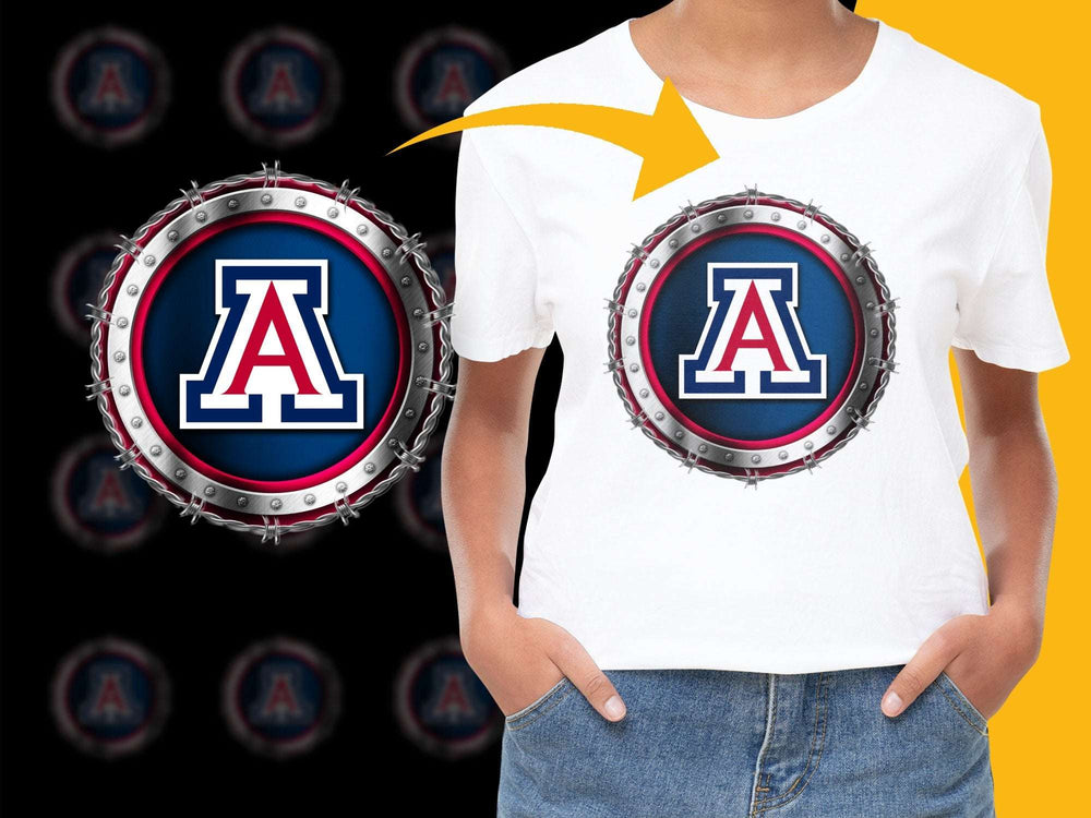 Arizona Team Pride Graphic T-Shirt, College Sports Fan Apparel, Casual Wear White Tee