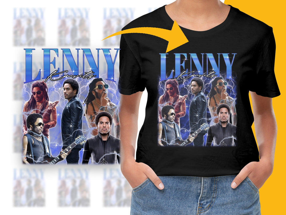 Lenny Movie Montage Graphic T-Shirt, Vintage Style Fan Tee, Colorful Film Character Shirt