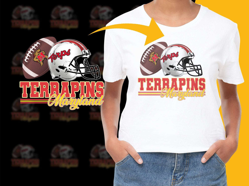 Maryland Terrapins Football T-Shirt, College Sports Graphic Tee, Fan Apparel, Casual Wear