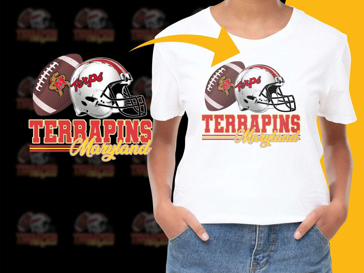 Maryland Terrapins Football T-Shirt, College Sports Graphic Tee, Fan Apparel, Casual Wear