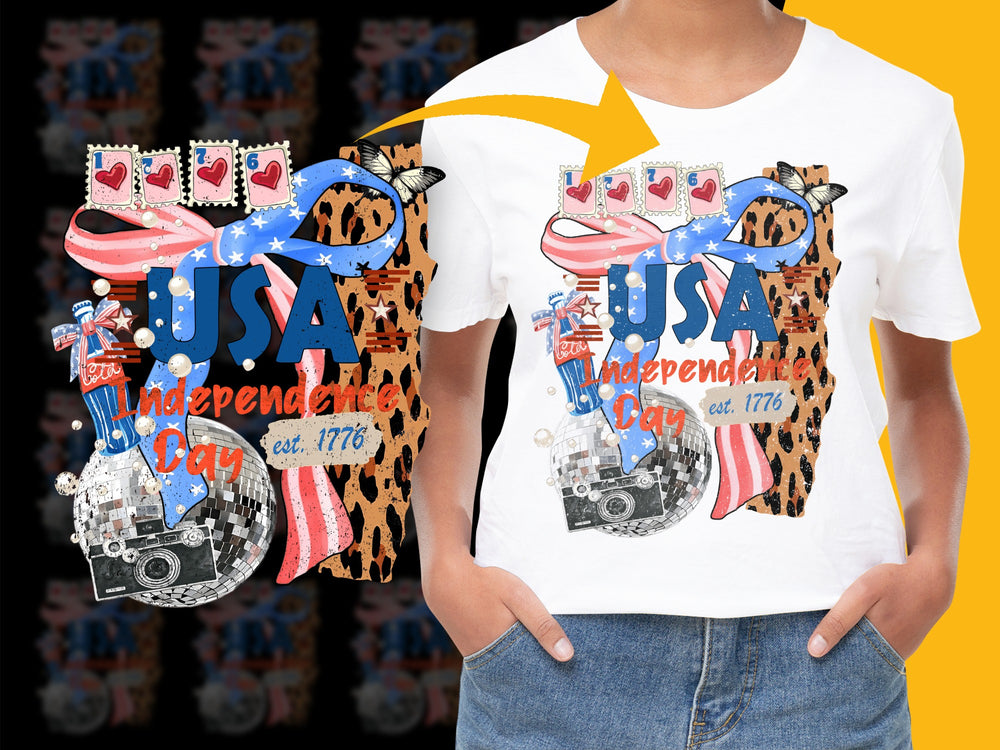 USA Independence Day T-Shirt, Patriotic Graphic Tee, Fourth of July Celebration Outfit, American Flag Design, Unisex Fashion