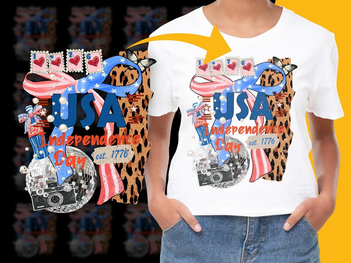 USA Independence Day T-Shirt, Patriotic Graphic Tee, Fourth of July Celebration Outfit, American Flag Design, Unisex Fashion