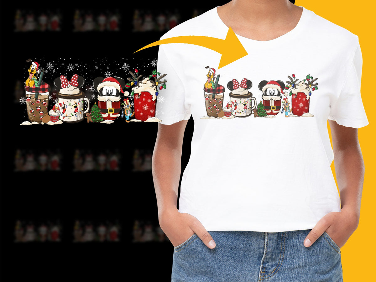 Festive Holiday T-Shirt, Christmas Gnomes Graphic Tee, Santa Mushrooms, Winter Apparel for Men and Women