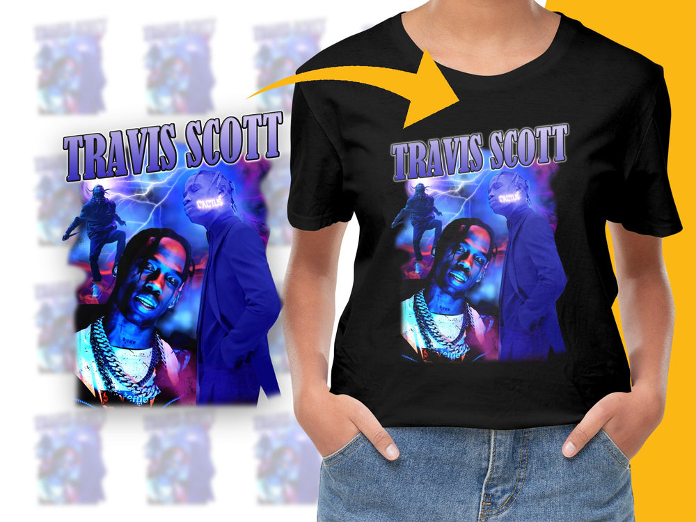 Travis Scott Graphic T-Shirt, Hip Hop Artist Inspired Fan Merchandise, Music Concert Tee, Colorful Band Shirt, Unisex Clothing