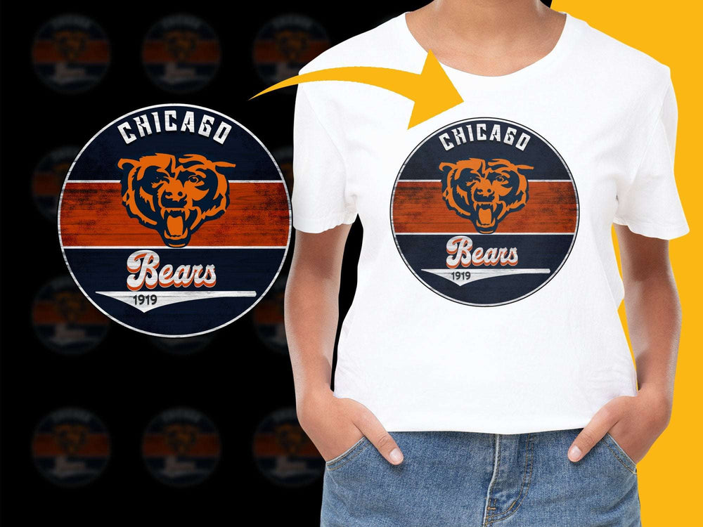 Vintage Chicago Bears Inspired T-Shirt, Classic Team Logo, 1919 Graphic Tee, Sports Fan Apparel