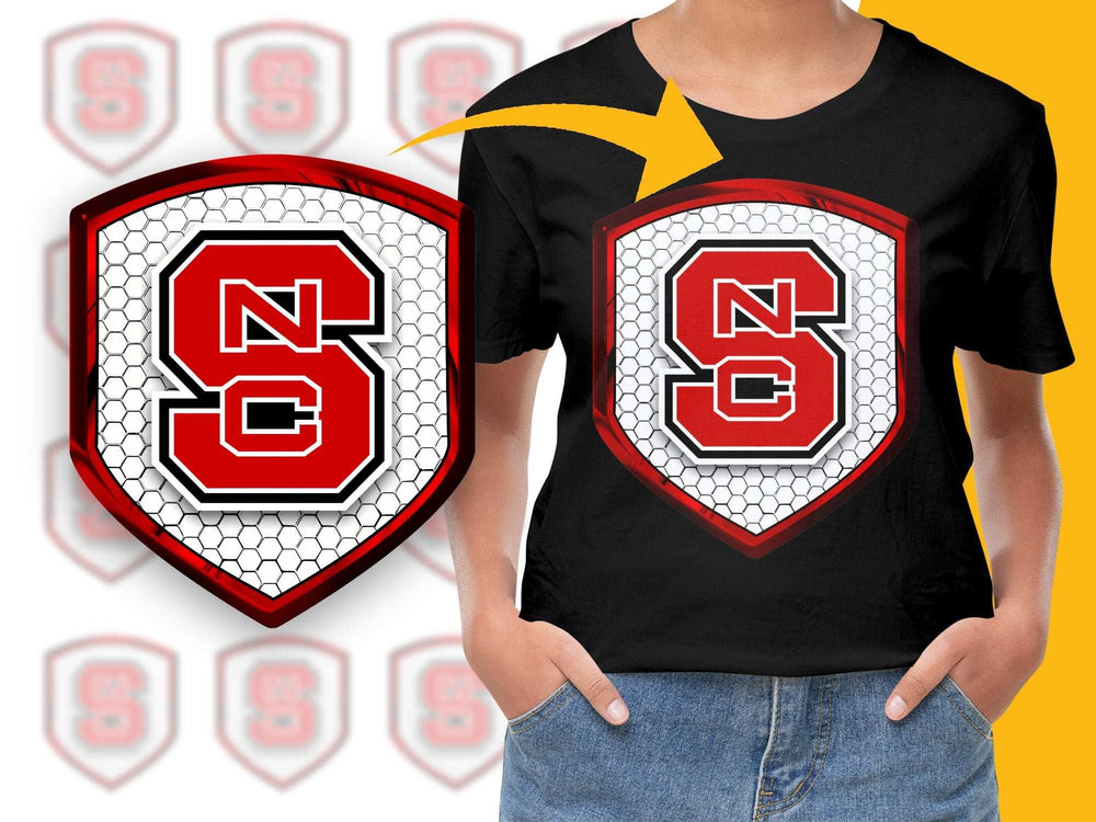Youth NC State Logo T-Shirt, Red and White Graphic Tee, College Sports Fan Apparel, Kids Sizes