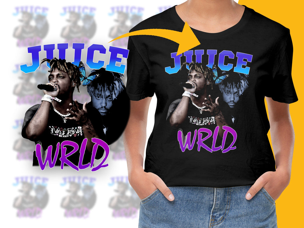 Juice WRLD Graphic T-Shirt, Hip Hop Music Artist Tee, Unisex Black Cotton Shirt, Fan Merchandise, Gift for Music Lovers