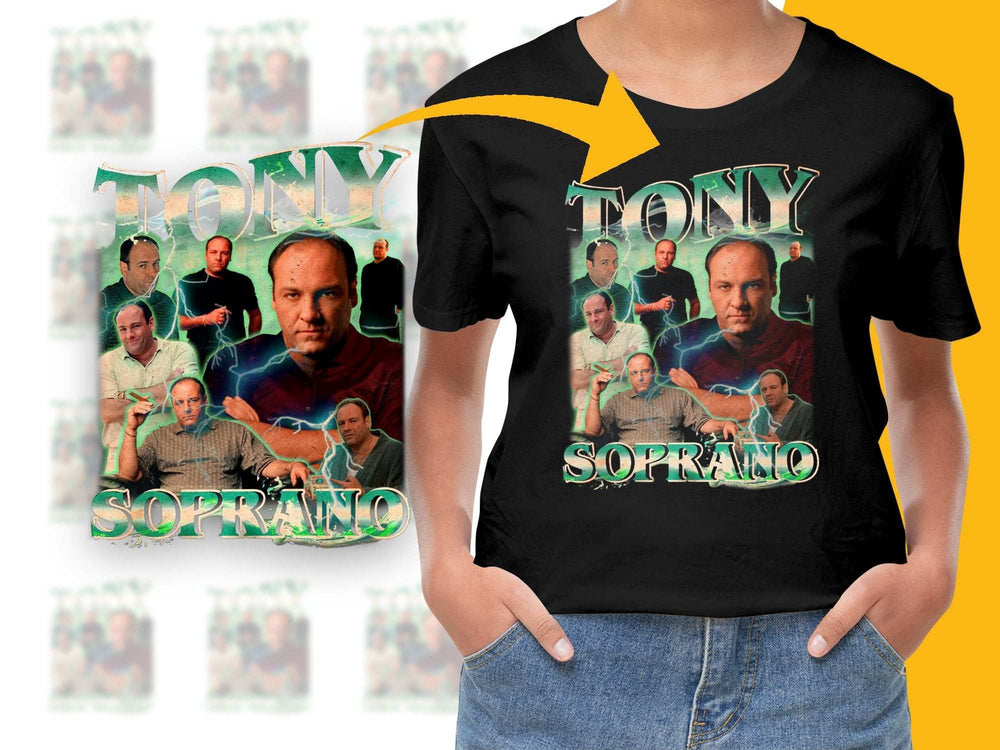 Tony Soprano T-Shirt, Vintage Graphic Tee, Retro TV Show Merchandise, Fan Gift Idea