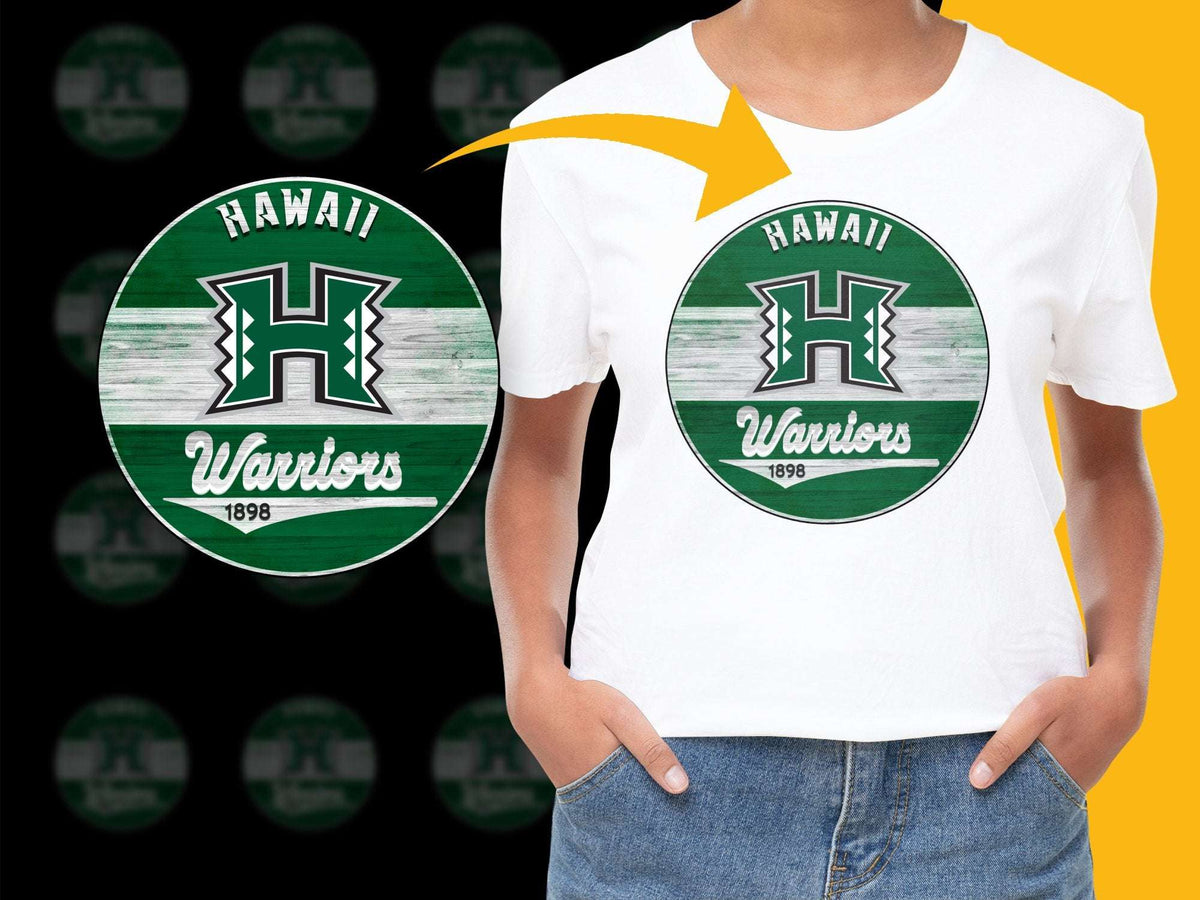 Hawaii Warriors Vintage Logo T-Shirt, Retro Sports Tee, 1898 College Football Design, Fan Apparel