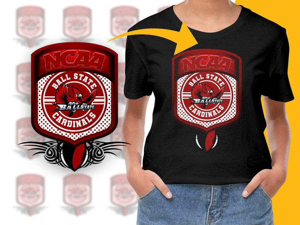 NCAA Ball State Cardinals T-Shirt, College Sports Fan Gear, Red Graphic Tee, Unisex Clothing