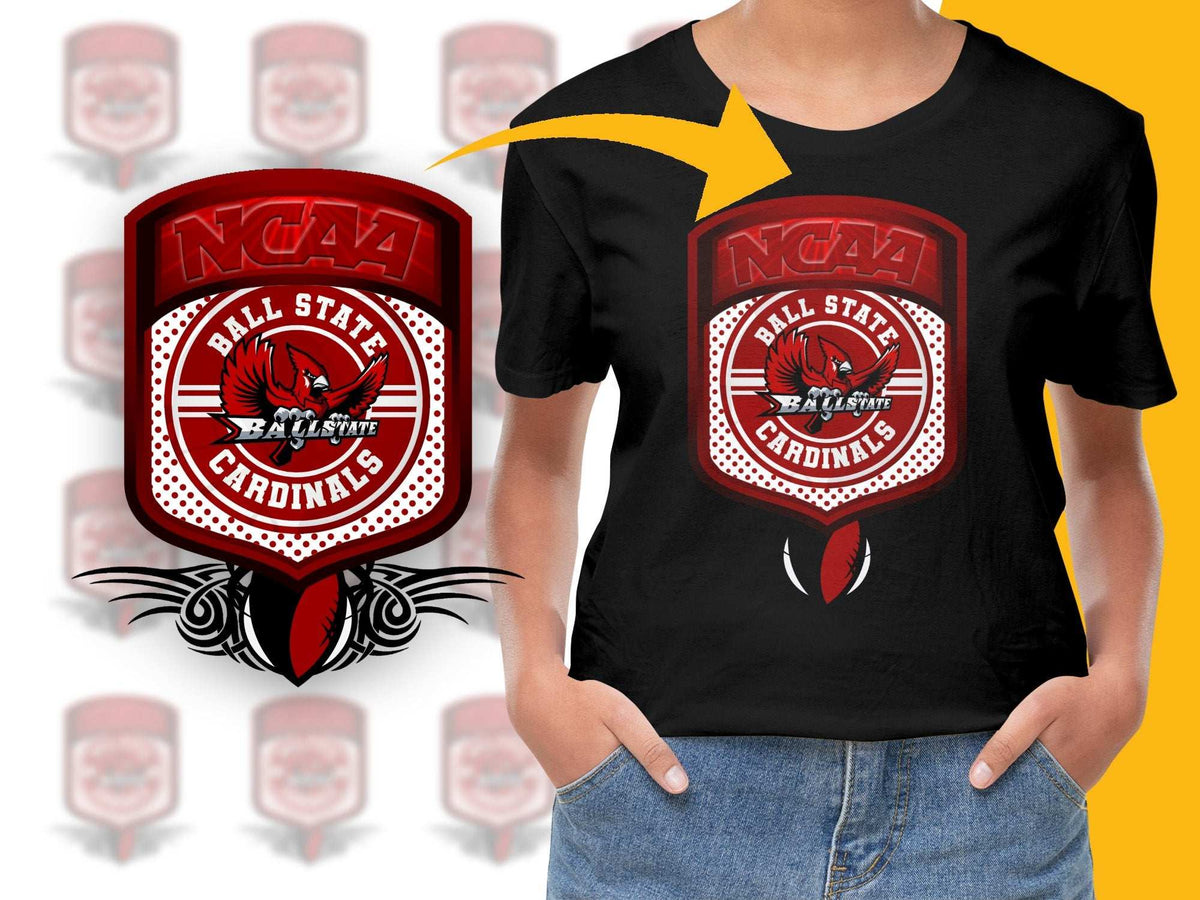 NCAA Ball State Cardinals T-Shirt, College Sports Fan Gear, Red Graphic Tee, Unisex Clothing