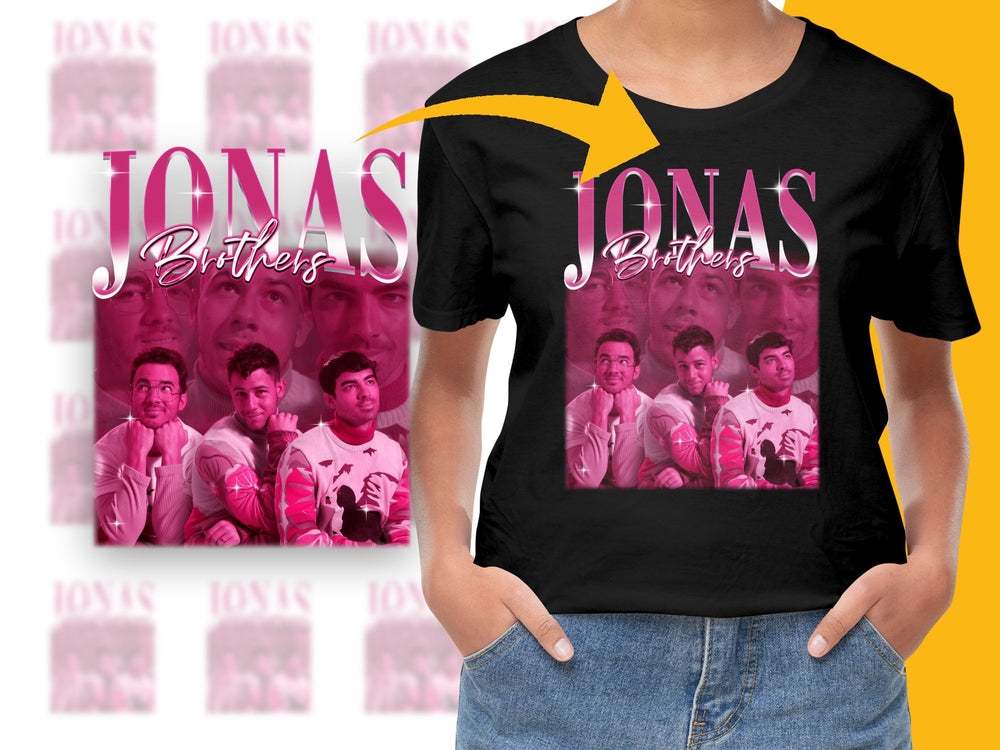 Jonas Brothers Vintage Photo T-Shirt, Retro Boy Band Graphic Tee, Pop Music Fan Apparel