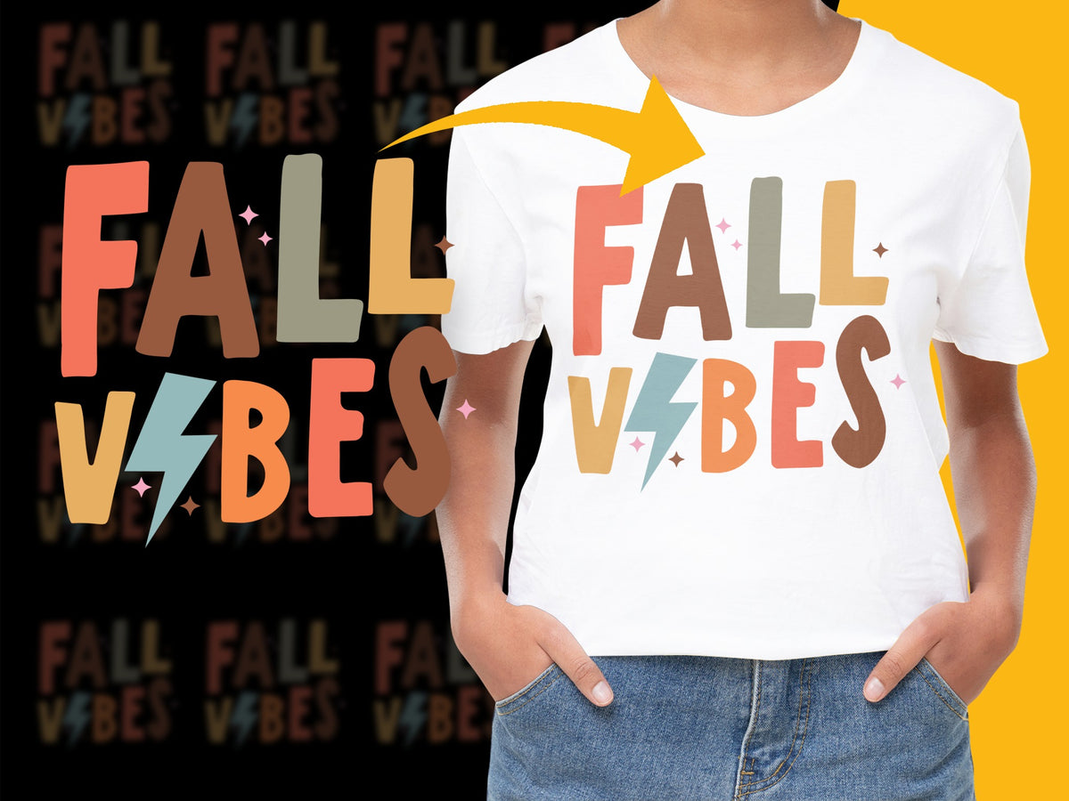 Fall Vibes T-Shirt, Colorful Autumn Season Tee, Unisex Casual Top, Trendy Fall Fashion Shirt