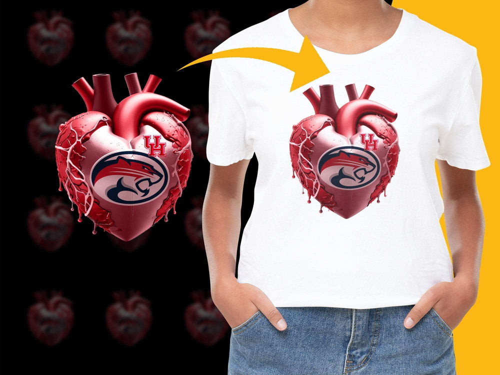 Anatomical Heart Graphic T-Shirt, Bold Red Design, Unisex Tee, Casual Streetwear, Heart Health Awareness, Trendy Fashion Top