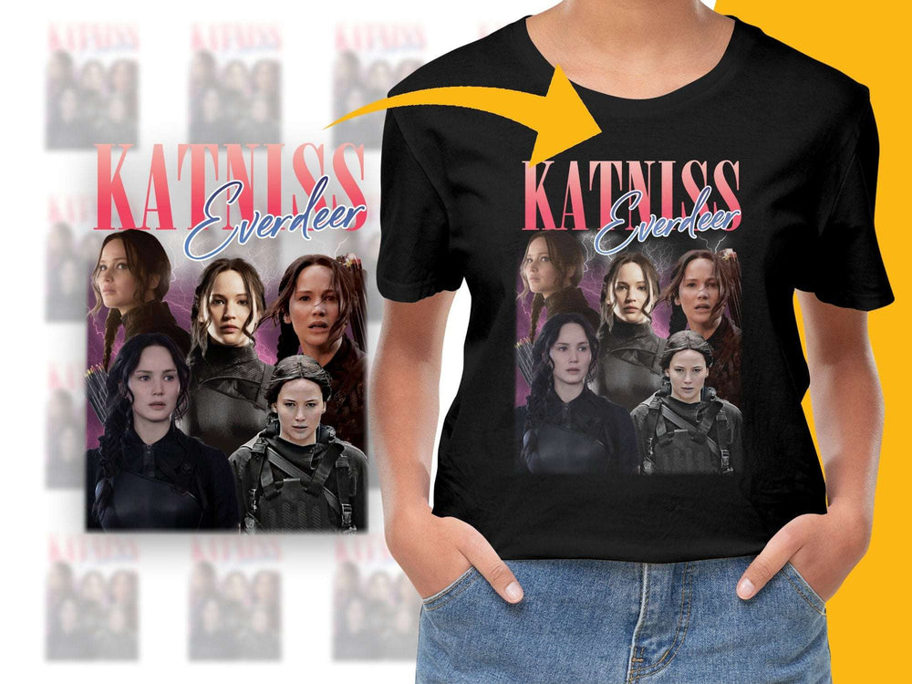 Katniss Everdeen Hunger Games Movie T-Shirt, Fan Art Graphic Tee, Multiple Designs, Collector's Item