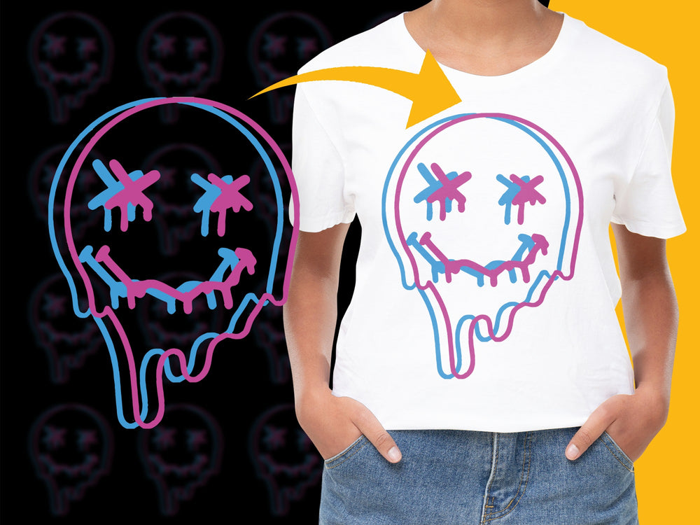 Neon Skull T-Shirt, Unisex Graphic Tee, Urban Style Bold Colors, Casual Summer Top
