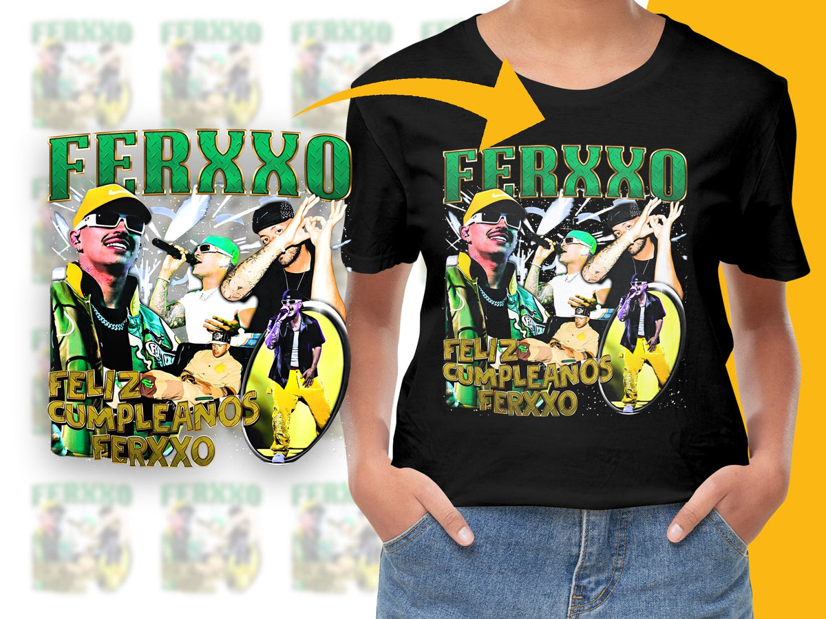 Ferxxo Themed Birthday T-Shirt, Vibrant Graphic Print Unisex Tee, Colorful Party Wear, Unique Gift Idea