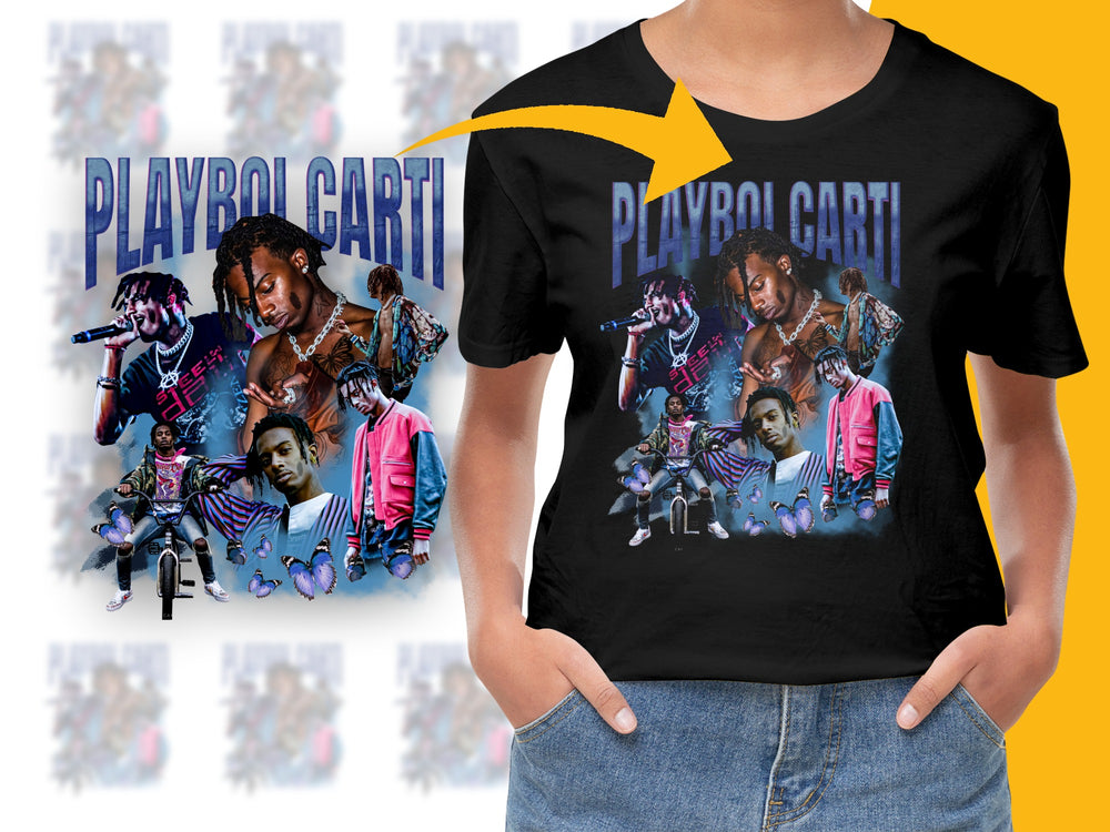 Playboi Carti Graphic T-Shirt, Hip Hop Merch, Music Fan Tee, Colorful Artist Design, Streetwear Style, Trendy Concert Outfit